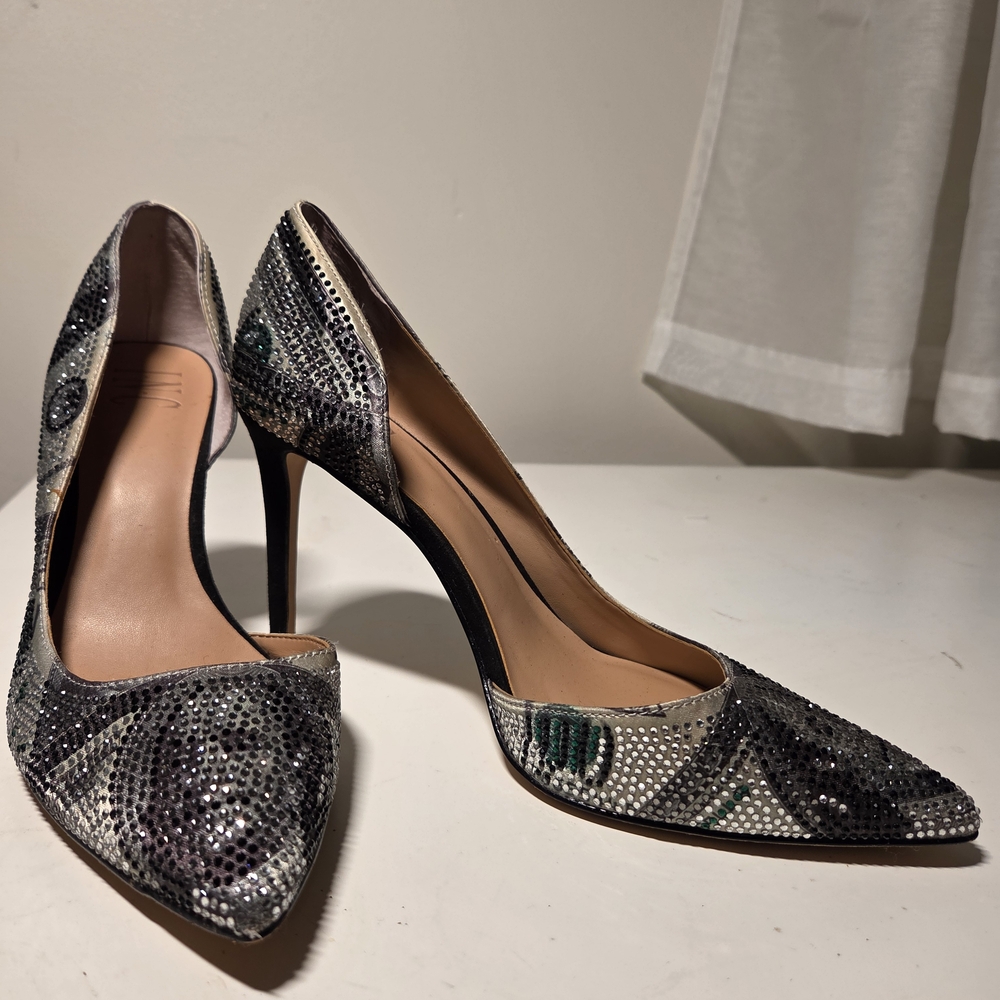 Elegant Black and Silver Women's Heels